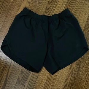 Black running shorts
